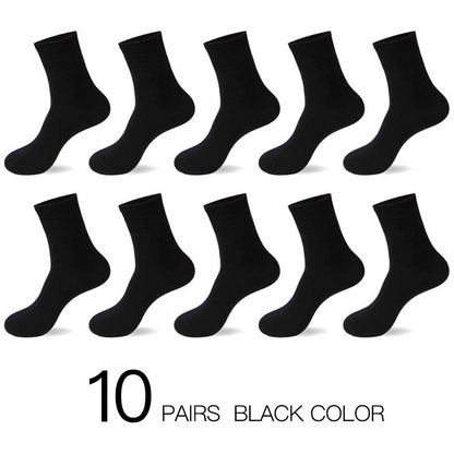 HSS 2023 Men&#39;s Cotton Socks New styles 10 Pairs / Lot Black Business Men Socks Breathable Spring Summer for Male US size(6.5-12)