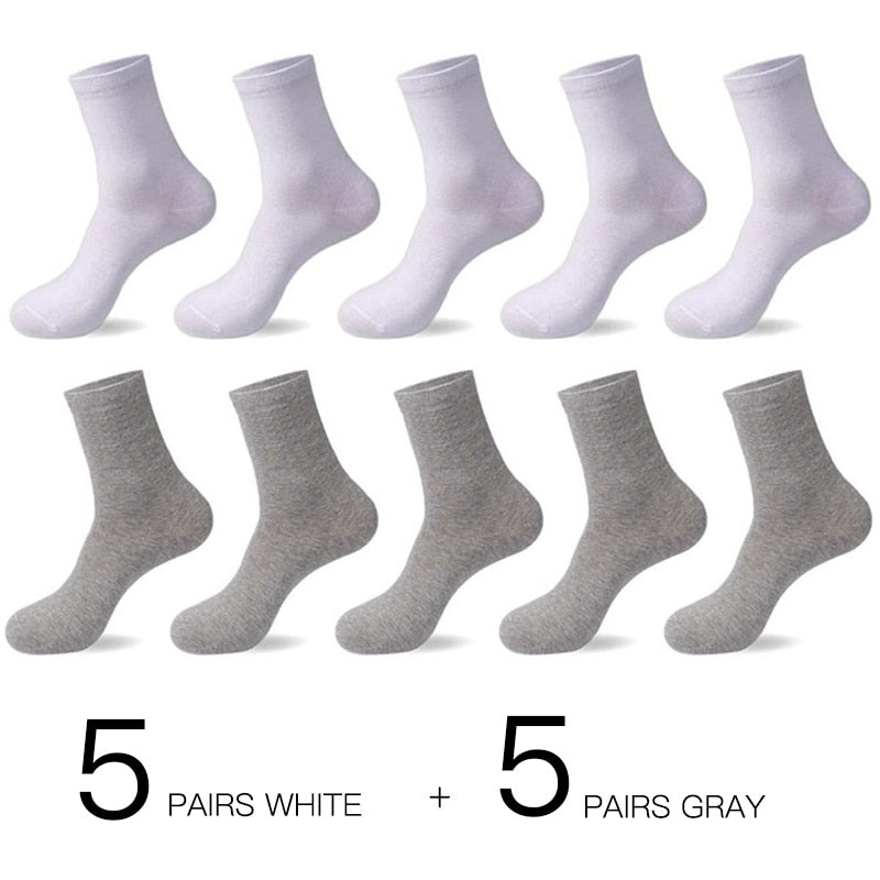 HSS 2023 Men&#39;s Cotton Socks New styles 10 Pairs / Lot Black Business Men Socks Breathable Spring Summer for Male US size(6.5-12)