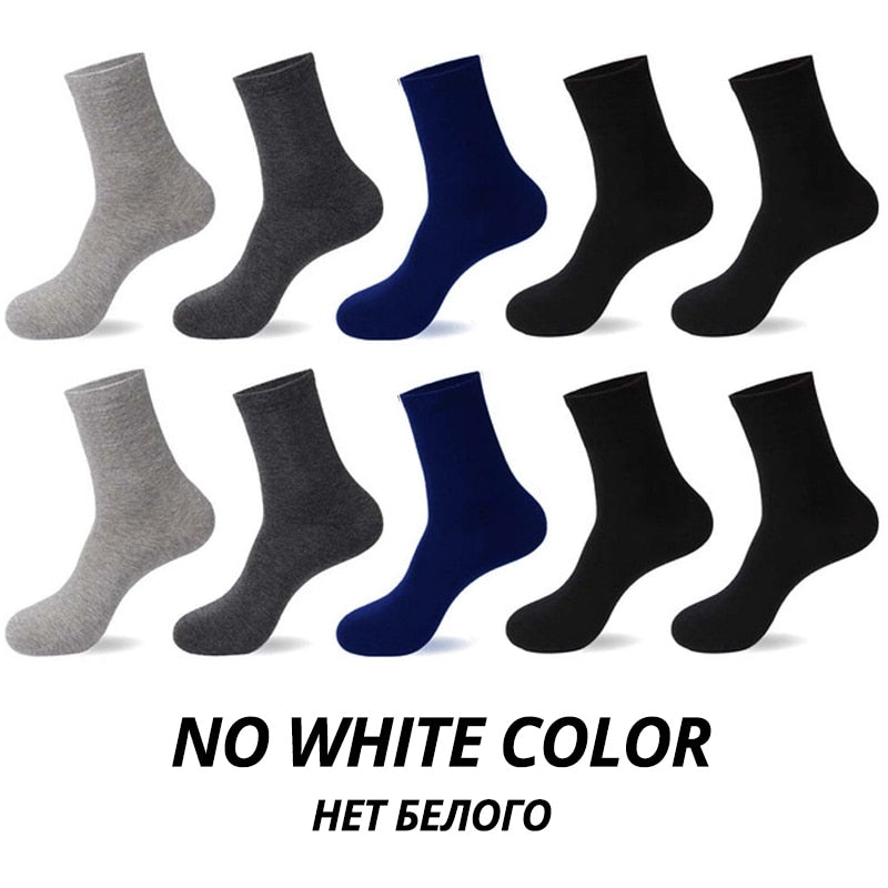 HSS 2023 Men&#39;s Cotton Socks New styles 10 Pairs / Lot Black Business Men Socks Breathable Spring Summer for Male US size(6.5-12)